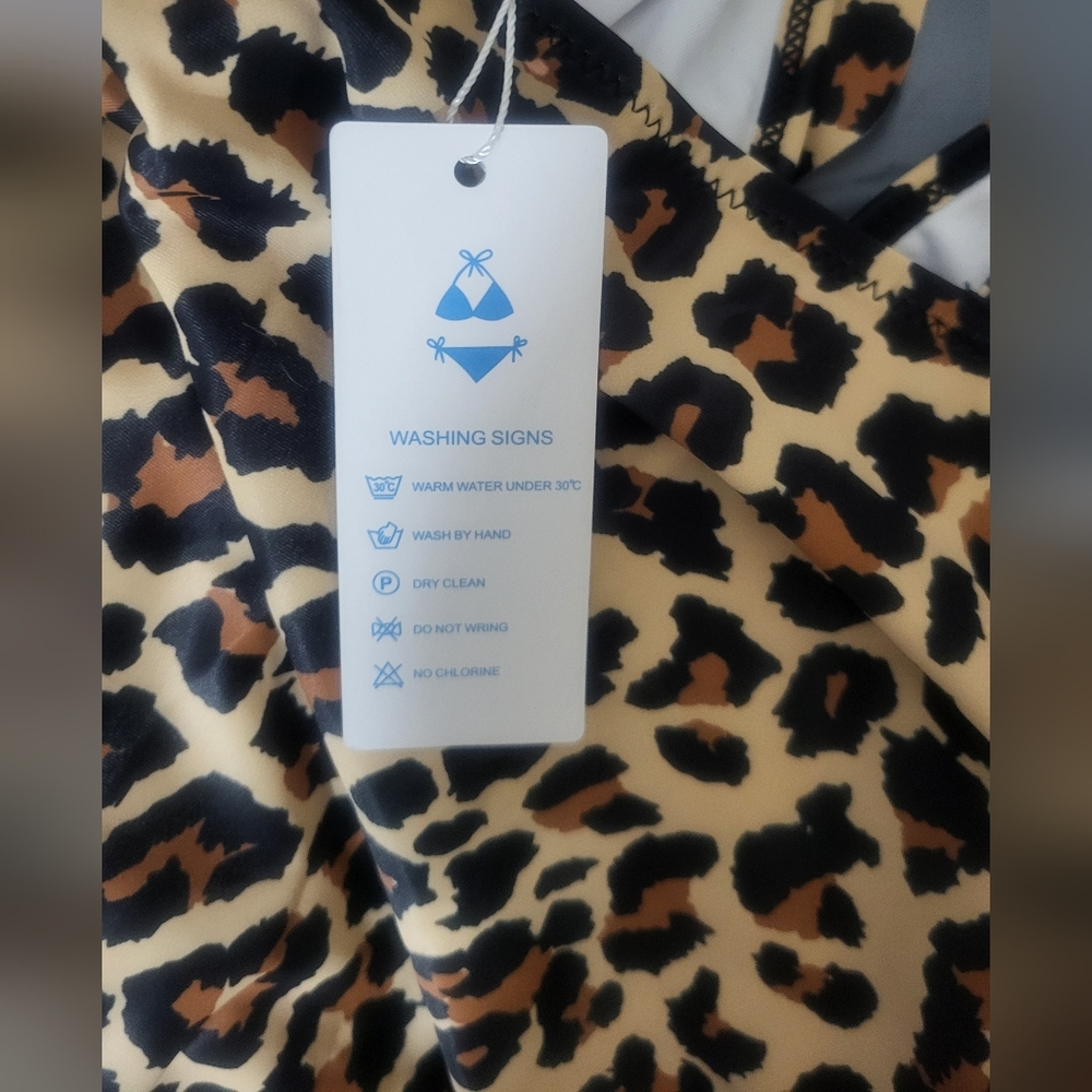 Leopard‎ Print Ruffle Tankini Top - Picture 5 of 5
